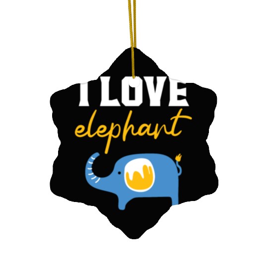 Elephant Lover Wildlife Animal Zoo Zookeeper Ceramic Ornaments