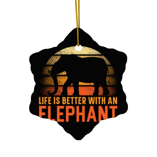 Elephant Lover Wildlife Animal Zoo Zookeeper Ceramic Ornaments