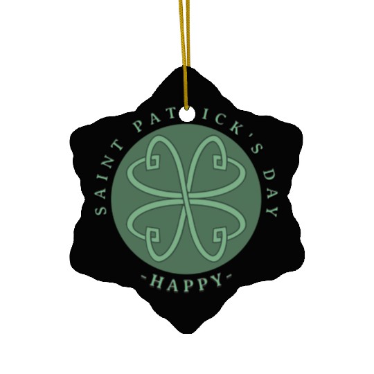 Happy Saint Patrick s Day Shamrock Ceramic Ornaments