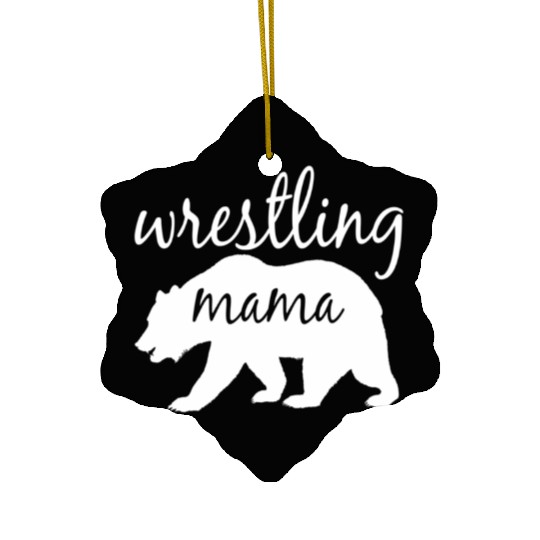 Wrestling Mama Bear Wrestling Mom Ceramic Ornaments