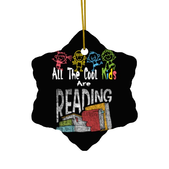 All The Are Reading Daycare Reading Teacher Book Ceramic Ornaments