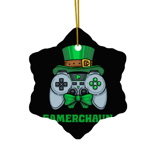 Gamerchaun Gamer St Patrick'S Day Toddler Lucky Ceramic Ornaments