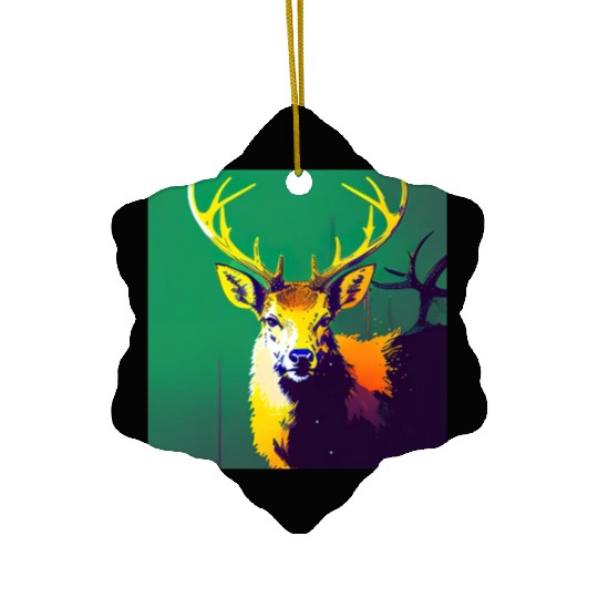 Deer future ink Ceramic Ornaments