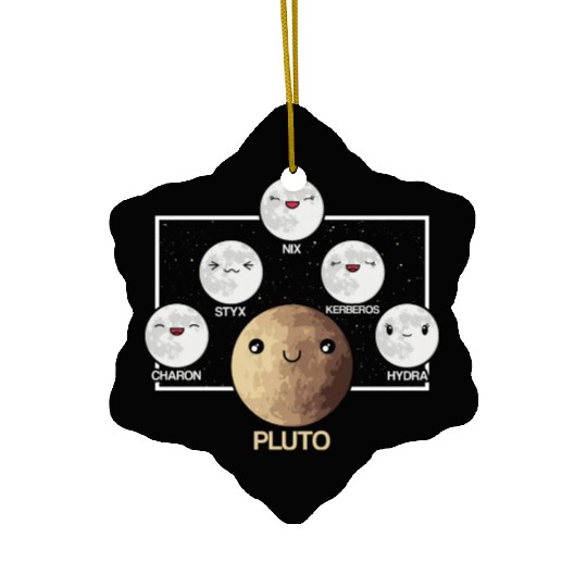 Pluto Moons Planet Space Lover Solar System Ceramic Ornaments
