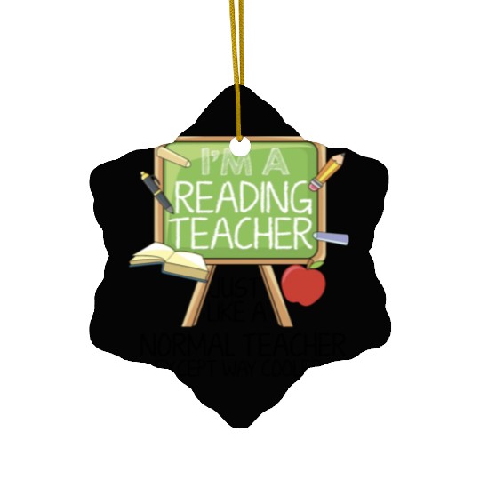 Reading Teacher Ceramic Ornaments