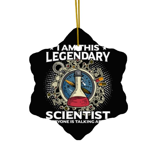 Science Teacher Physics Chemistry Funny scientist Ceramic Ornaments