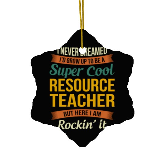Resource Teacher Appreciation Ceramic Ornaments