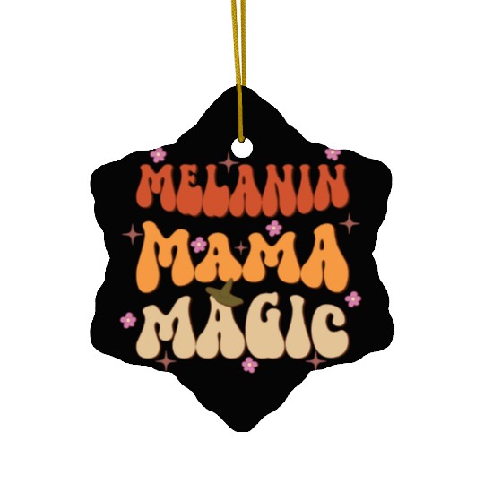 Melanin Mama Magic, Independence Day Ceramic Ornaments