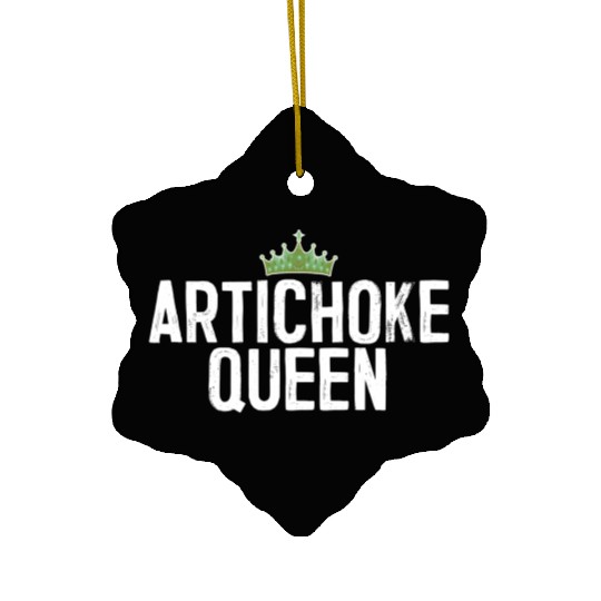 Artichoke Queen Vegan Vegetarian Food Recipe Ceramic Ornaments