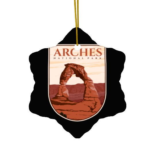 Arches national park Ceramic Ornaments