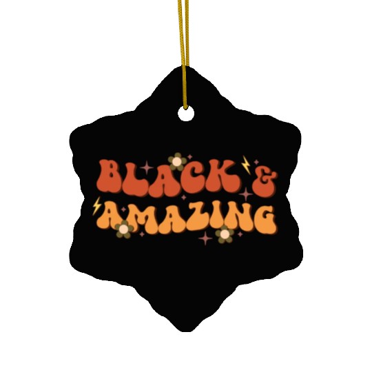Black And Amazing, Independence Day Ceramic Ornaments