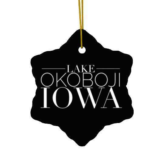 Lake Okoboji Iowa Ceramic Ornaments