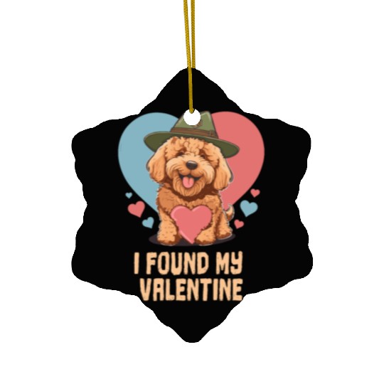 Funny Goldendoodle Dog Dad Doodle Mom Cute Dog Ceramic Ornaments