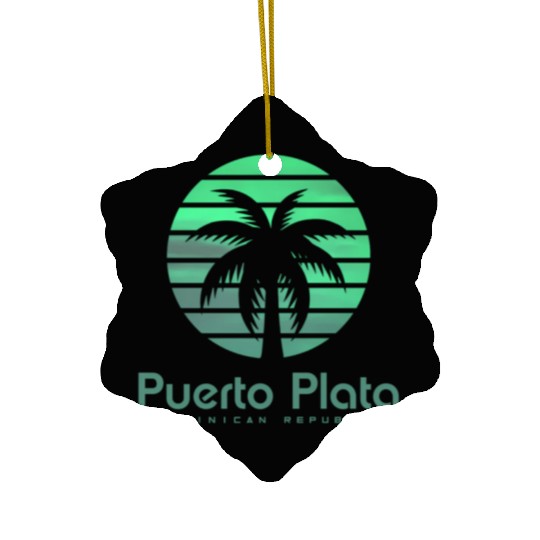 Puerto Plata Dominican Republic Ceramic Ornaments