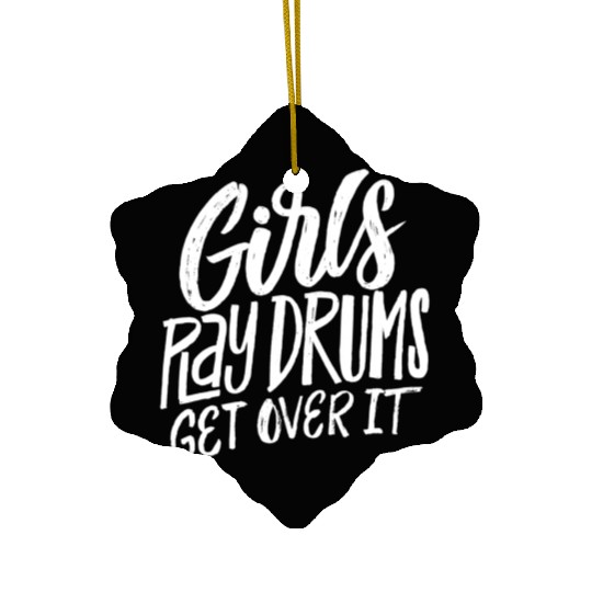 Play Drums Get Over It Drummer Musician Ceramic Ornaments