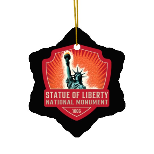 statue of liberty national monument Ceramic Ornaments