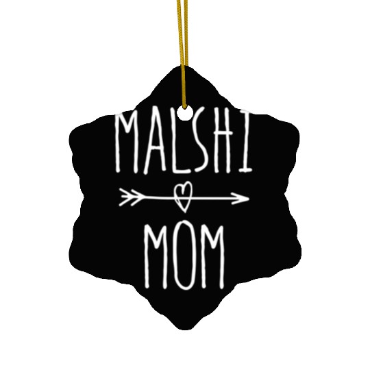 Malshi Mom Mal-Shi Dog Mom Ceramic Ornaments