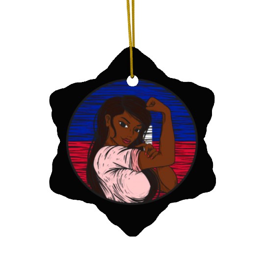 Patriotic Haitian Flag Haiti Proud Haitian Ceramic Ornaments