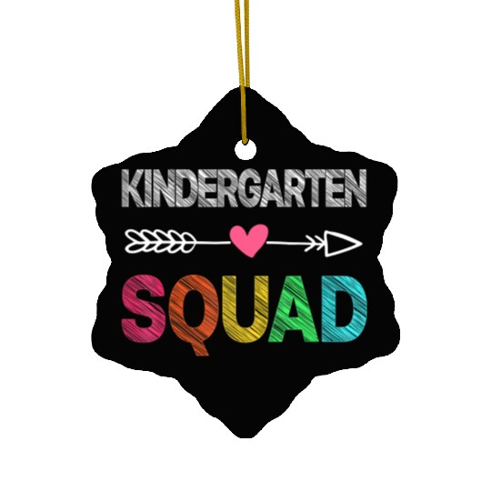 Team Kindergarten Squad Teacher Student Back To Sc Ceramic Ornaments