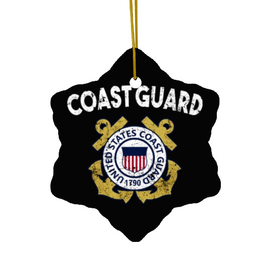 Proud Coast Guard Military Pride Ceramic Ornaments