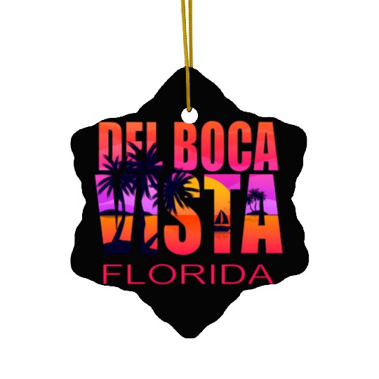 Del Boca Vista Retirement Community Novelty Ceramic Ornaments