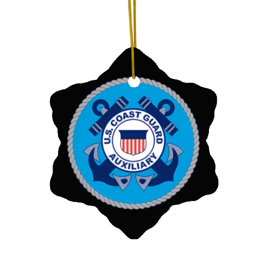 Us Coast Guard Auxiliary Uscga Volunteer Service Ceramic Ornaments