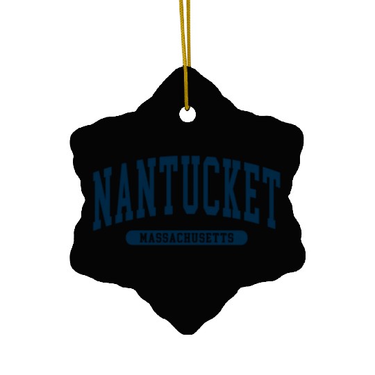 Nantucket Massachusetts Ceramic Ornaments