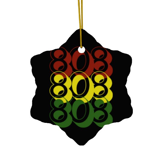 808 Red Gold Green Ceramic Ornaments