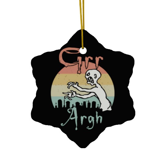 Zombie Dead Mummy Grr Argh Halloween Ceramic Ornaments