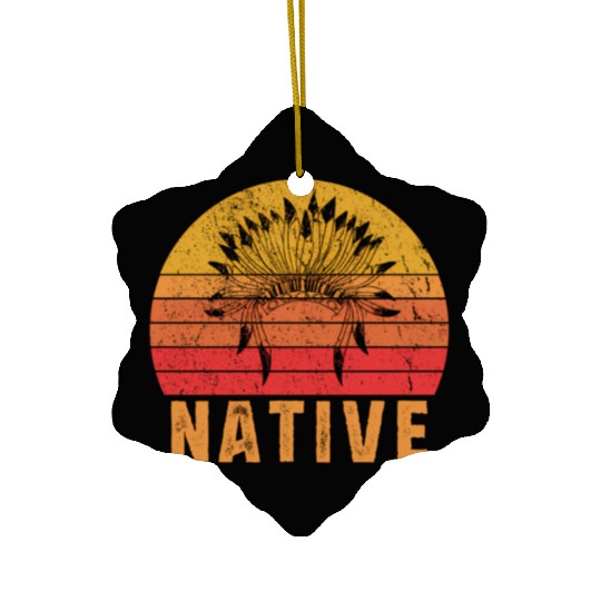 Native American Pride Native Indian Ceramic Ornaments
