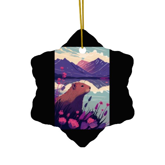 Capybara Nature Capibara Ceramic Ornaments