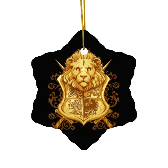 Heraldic Lion Ceramic Ornaments