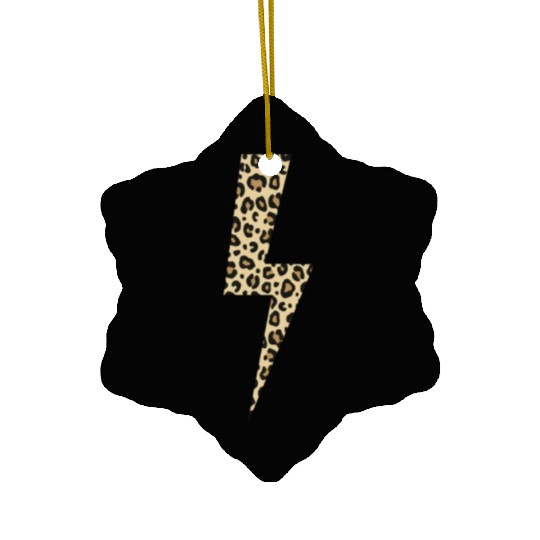 Leopard lightning Predator Africa Ceramic Ornaments