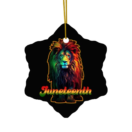 Juneteenth Lion Ceramic Ornaments