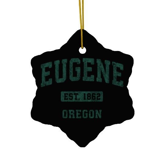 Eugene Oregon Or Athletic Sports Ceramic Ornaments