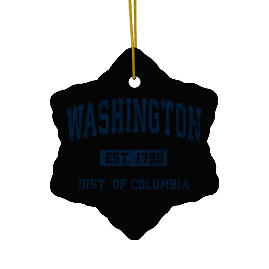 Washington Dc Athletic Sports Ceramic Ornaments