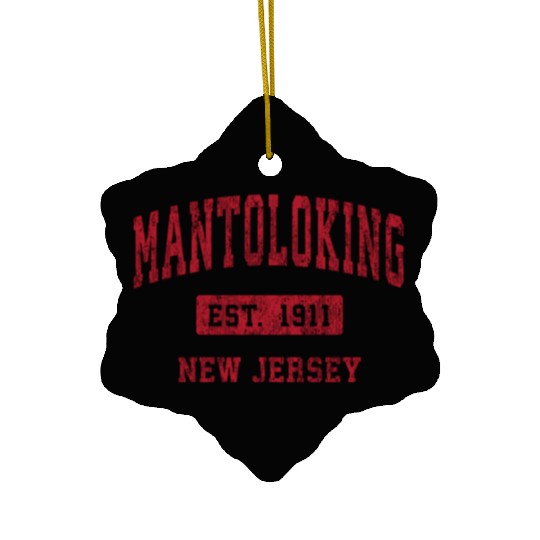 Mantoloking New Jersey Nj Sports Red Ceramic Ornaments
