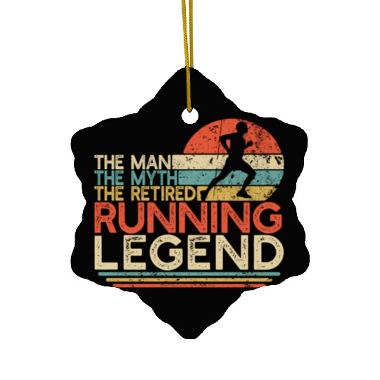 Runner Retirement Myth Retired Running Legend Ceramic Ornaments