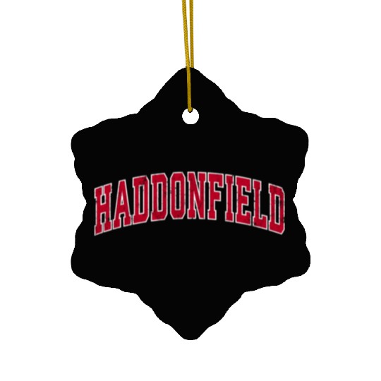 Haddonfield New Jersey Nj Sports Red Ceramic Ornaments
