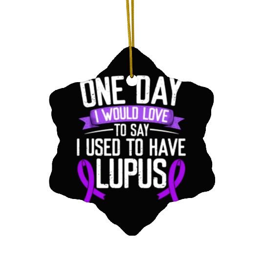 Lupus Awareness Month Purple Ribbon I Used To Ceramic Ornaments