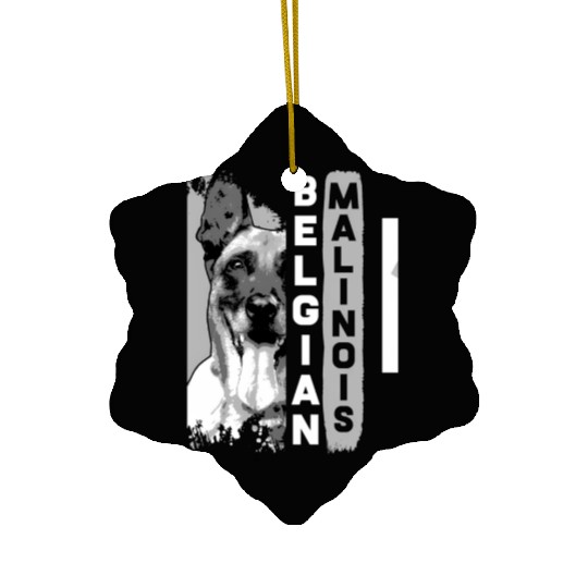 Belgian Malinois T Dog Ceramic Ornaments