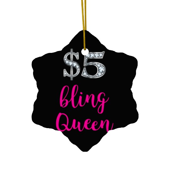 5 Bling Queen Jewelry Consultant Event Pop Up Ceramic Ornaments