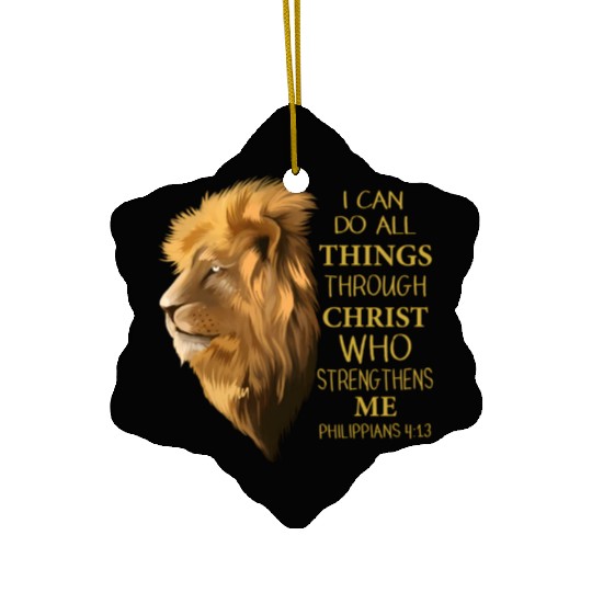 Philippians 4 13 Religious Lion Verses Christian Ceramic Ornaments