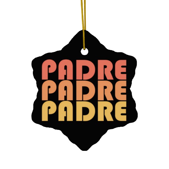 Padre Typography 1970S Ceramic Ornaments