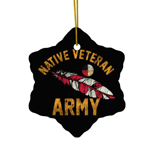 Native American Vietnam Veteran Ceramic Ornaments