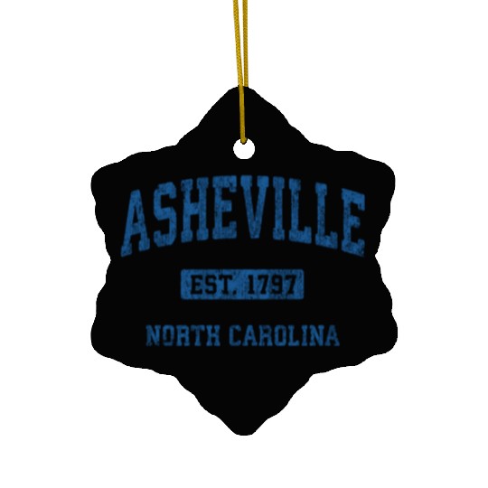 Asheville North Carolina Athletic Sports Ceramic Ornaments