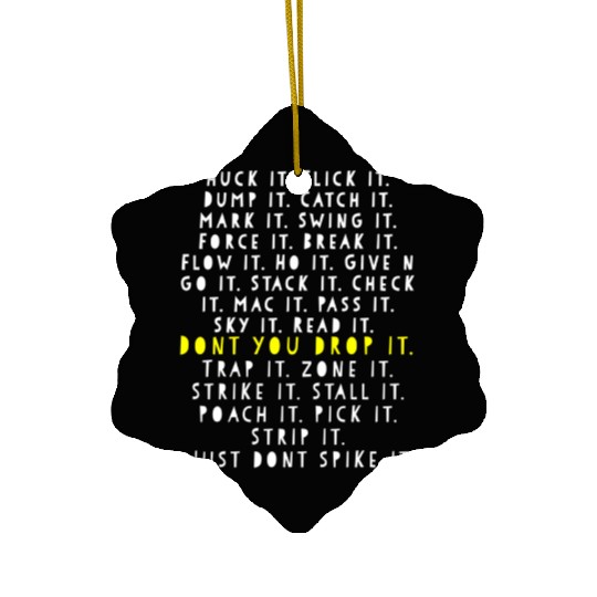 Ultimate Frisbee Game Language Frowler Disc Golf Ceramic Ornaments