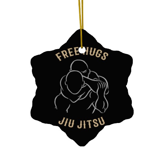 Jiu Jitsu Free Hugs Jujitsu Bjj Mma Ceramic Ornaments