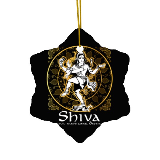 Shiva 'Creator Maintainer Destroyer' Hindu Gods Ceramic Ornaments