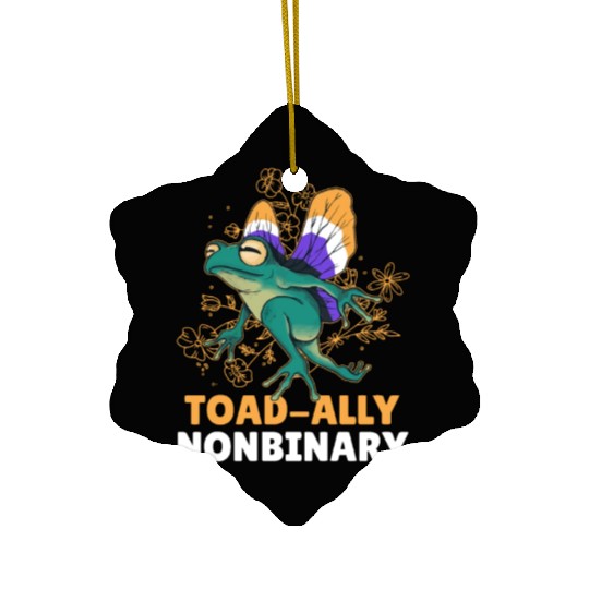 Toad-Ally Nonbinary Ceramic Ornaments